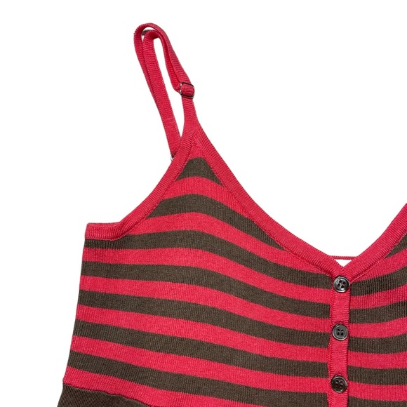 ⚡️SOLD⚡️Trina Turk Vintage Y2K Striped Slip Strappy Silk Blend Knit Dress Pink - Picture 14 of 16